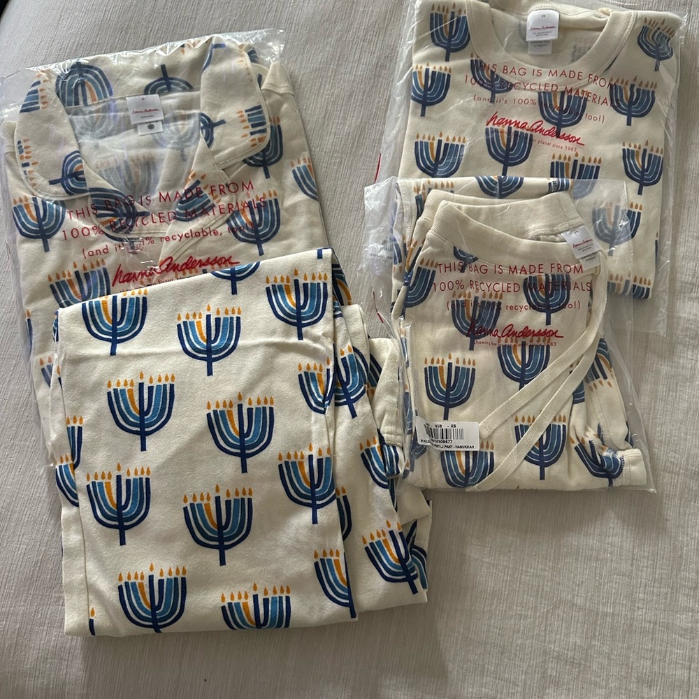 Hannah Anderson Matching Mens and Women’s Hanukkah pajamas